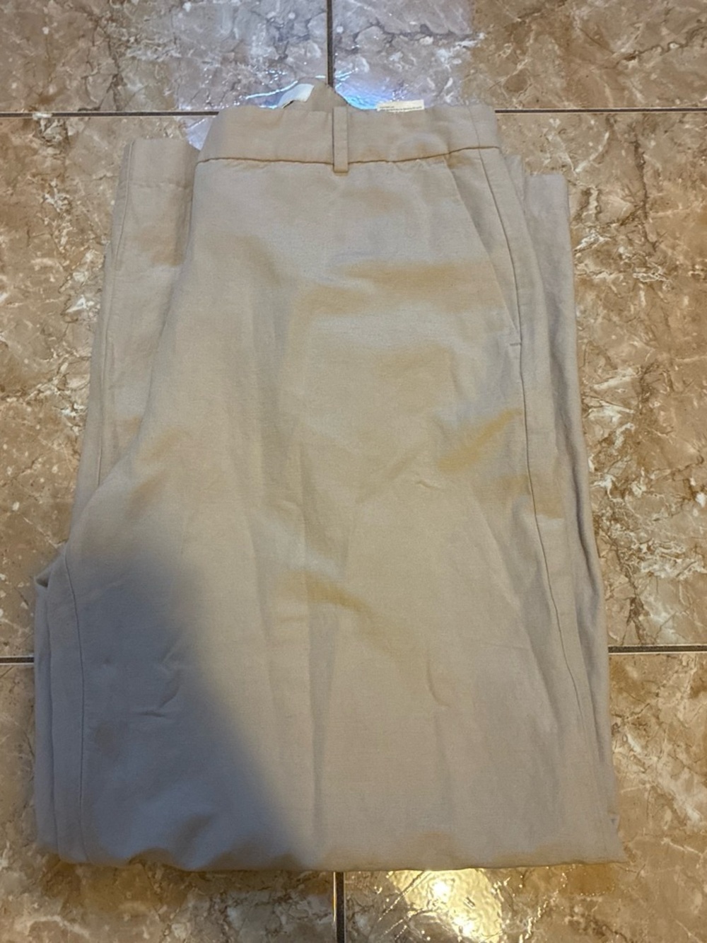 H&M Beige Women's Tapered Trousers